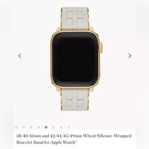 Michele Silicone/Stainless Apple Watch Band